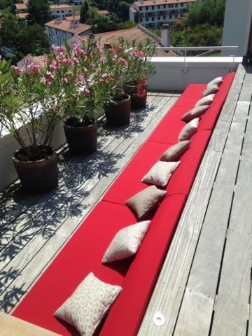 Sellerie Coussins d'extérieur sur mesure Banquette, terrasse